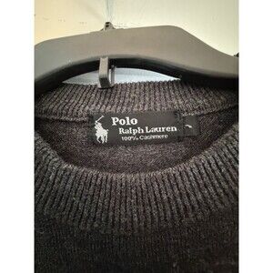 Polo Ralph Lauren Cashmere Sweater Grey Gray Crewneck Men’s Large Black Label